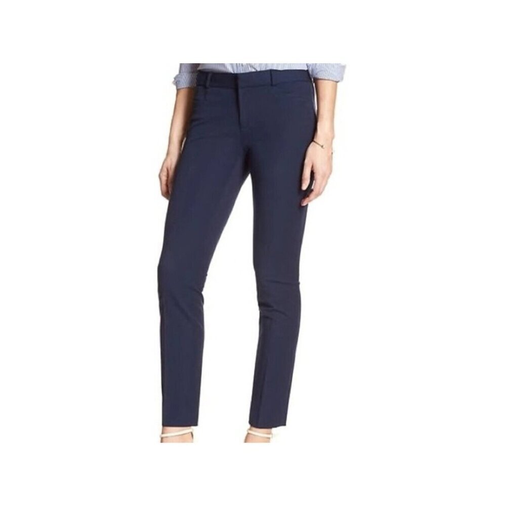 Banana Republic Sloan Women's Petite 10 Blue Pattern Dress Pants
